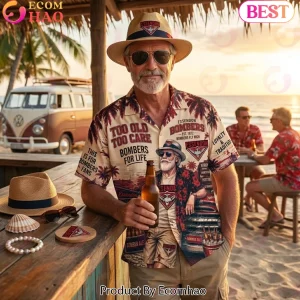 Essendon Bombers Too Old Too Care Vintage AFL Fan Premium Tropical Hawaiian Shirt